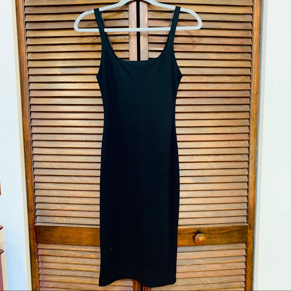 Zara Black Pencil Bodycon Sleeveless Dress New